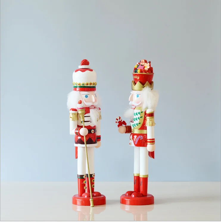 High quality creative King Candy wooden nutcracker wooden soldier nutcracker for christmas decoration funny christmas nutcracke