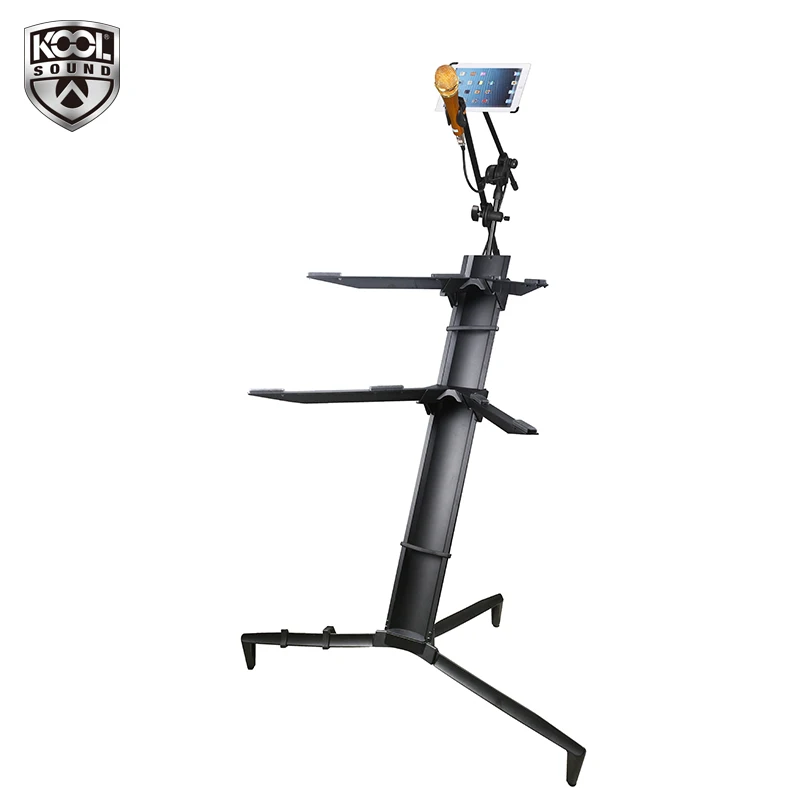 Kool Sound Factory direct sale easily folding adjustable height aluminum alloy plane keyboard stand 1.2M