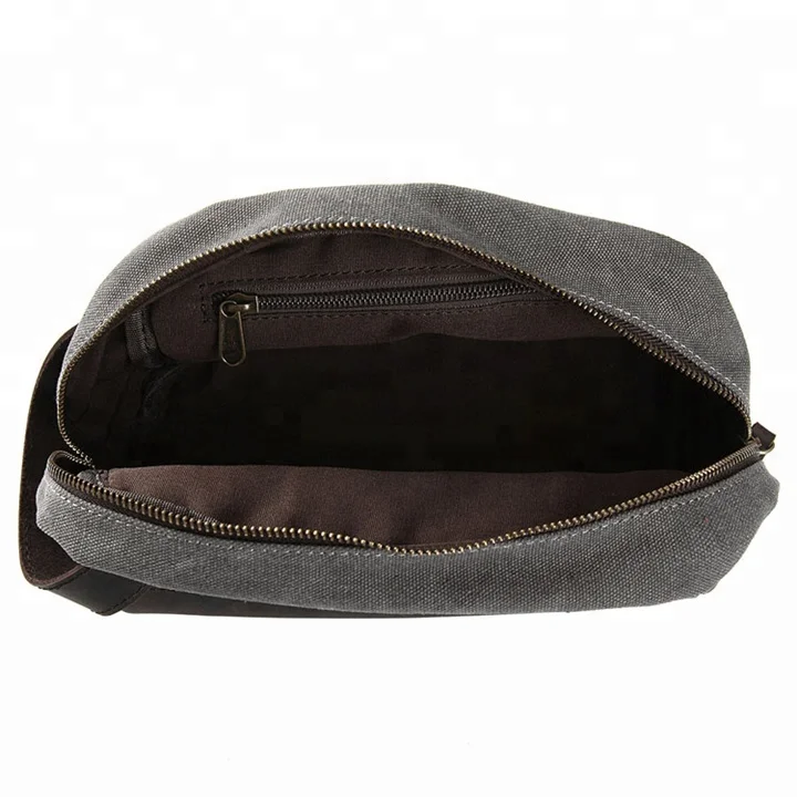 Top quality hot sale Custom Luxury Canvas Travel Cosmetic Bag for Makeup