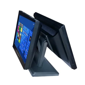 Great quality Dual screen display 15 inch touch monitor LED touch screen monitor for business