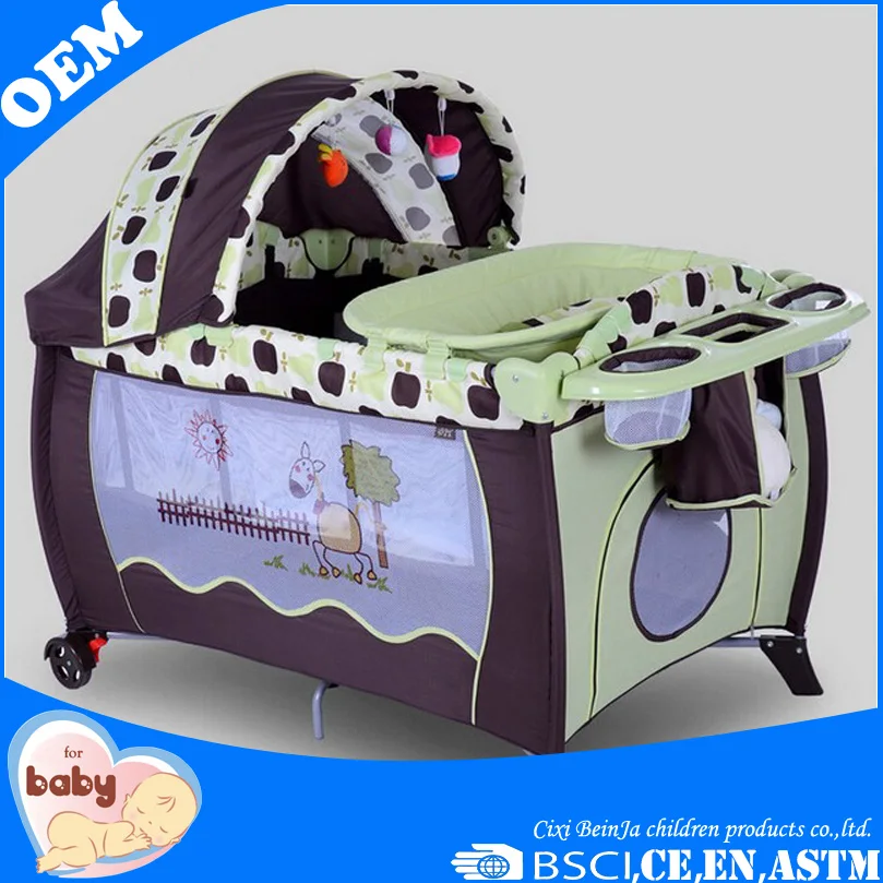 wholesale baby playpen baby cot portable foldable crib for baby