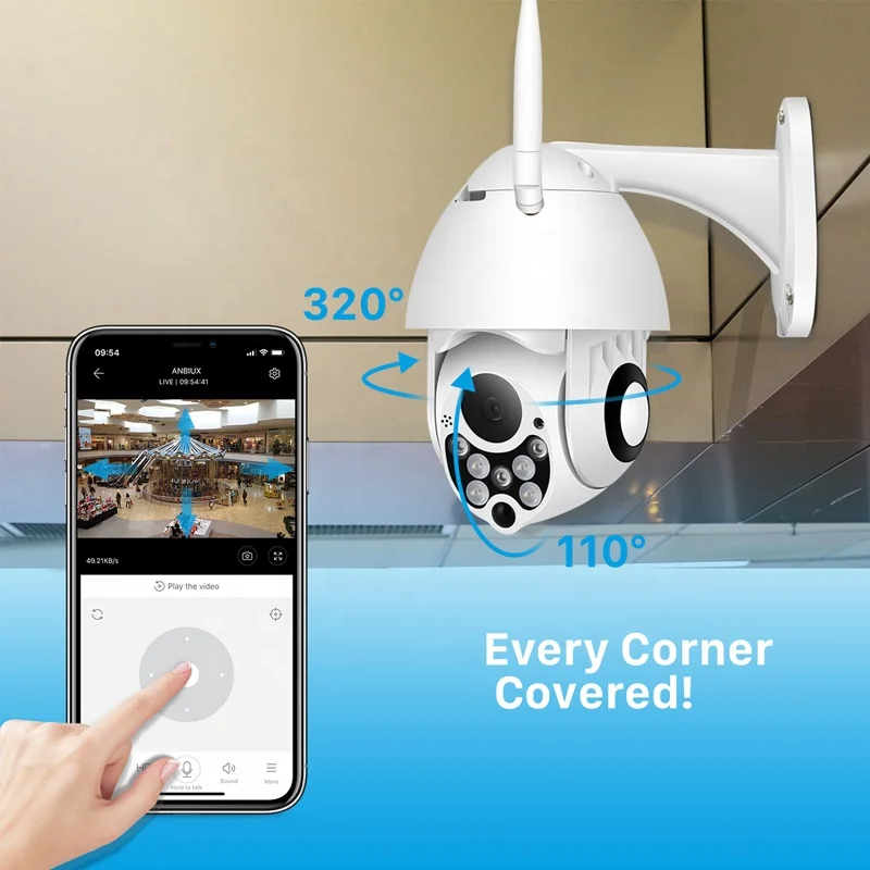 BESDER HD 1080P PTZ IP-камера скоростная Купольная Wi-Fi ночное видение наружная беспроводная камера видеонаблюдения 4-кратный цифровой зум Ip