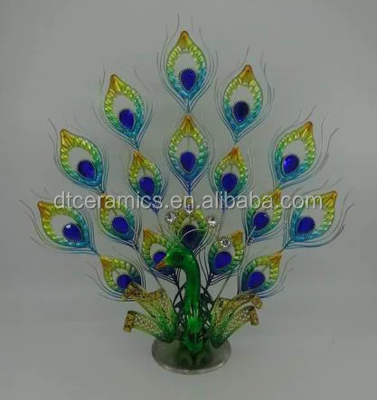 wholesale indoor decorative metal figure peacocks
