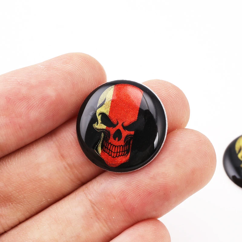 ETIE creative design Hot selling New Products 3D stickers cars Custom Metal Badge With Epxoy for bmw audi Round drum decal decor