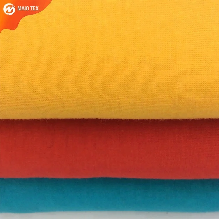 custom knit single jersey 32S cvc 60%cotton 40% polyester t-shirts fabric