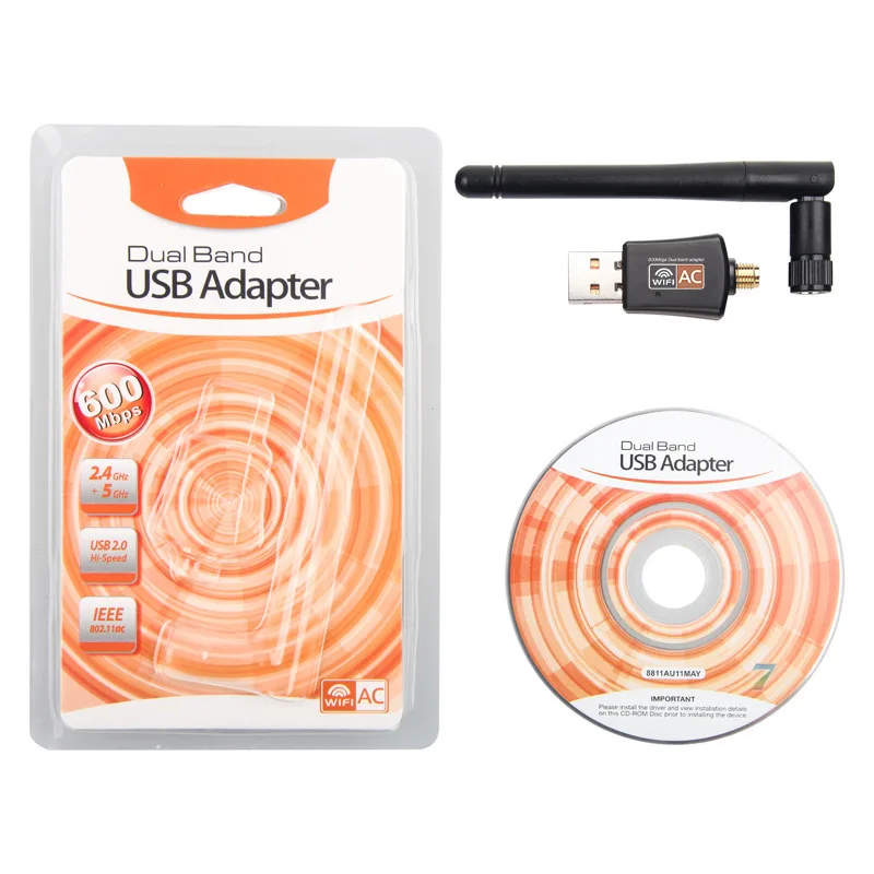 rtl8811au 600M 2.4g USB - адаптер беспроводной сети Wi - Fi 802.11n внешней антенной, мини