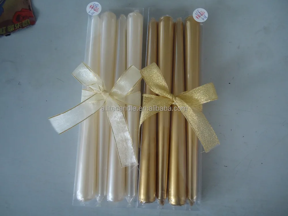 
Allite 6 inch / 8 inch / 10 inch / 12 metallic painted taper candle for romantic dinner 