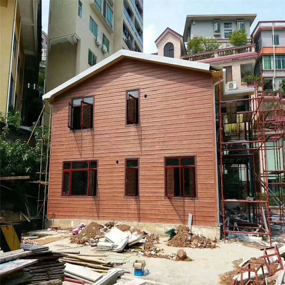 Prefabricated House Light Steel Frame Precast Concrete House EPS Cement board Villa