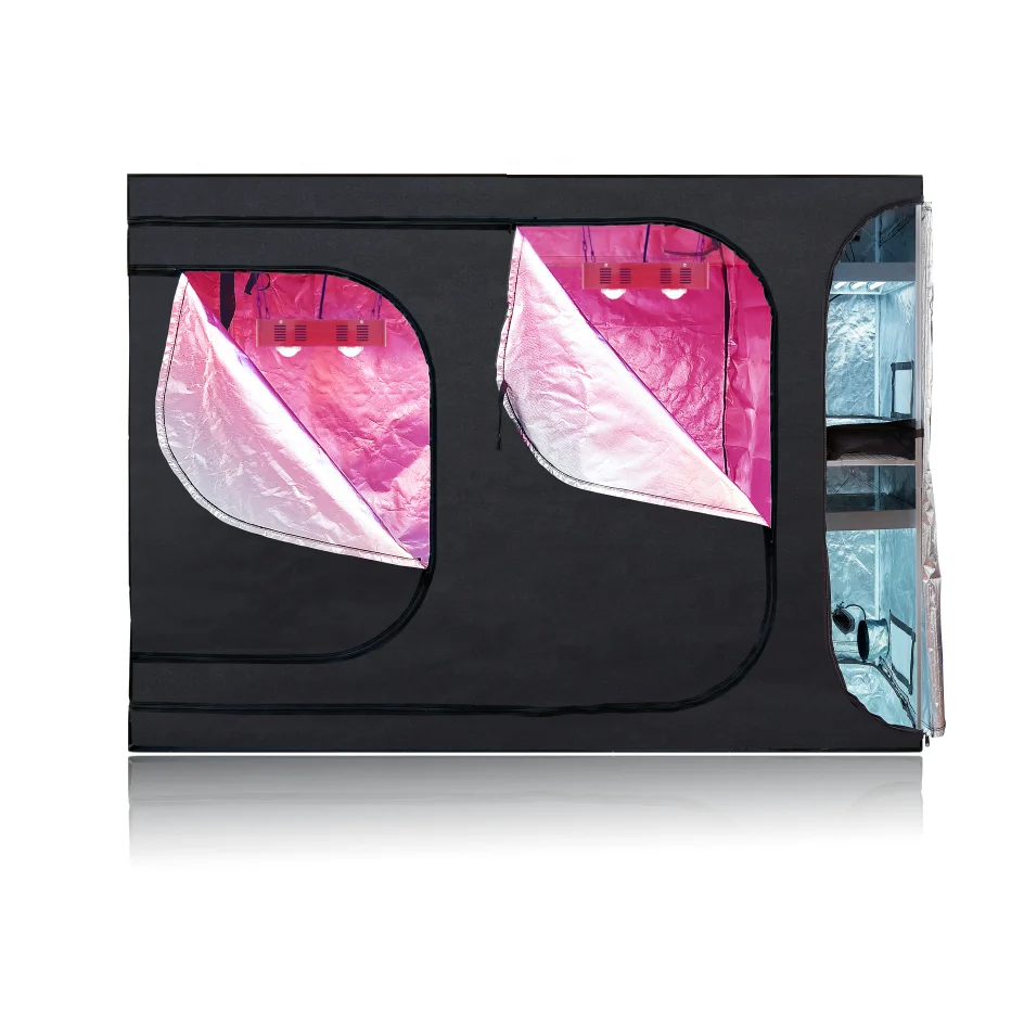 Китайский надежный поставщик, 2 в 1, промышленная палатка из 600D мочального майлара 108*48*80 дюймов, растительная палатка для выращивания растений в помещении