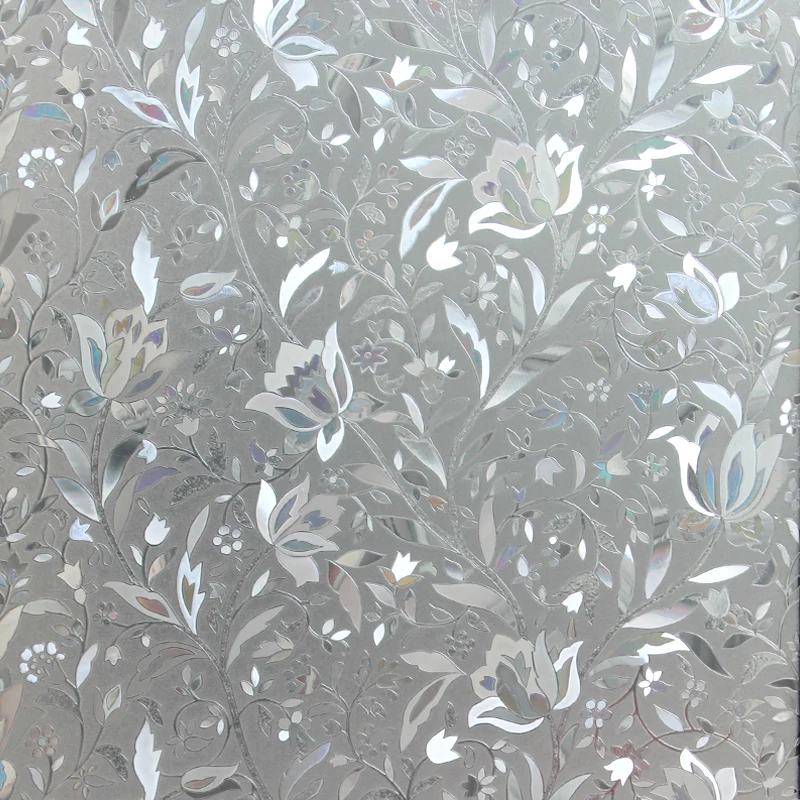 L009 3d laser static cling glass stickers electrostatic film window smart glass film