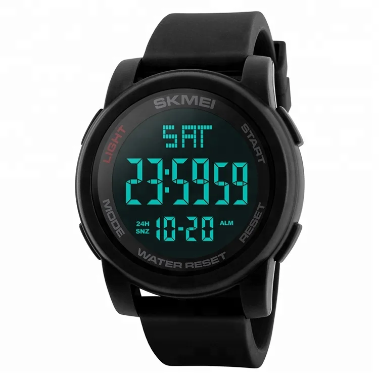 skmei 1257 hot sale waterproof chrono alarm digital mens wrist sports watch