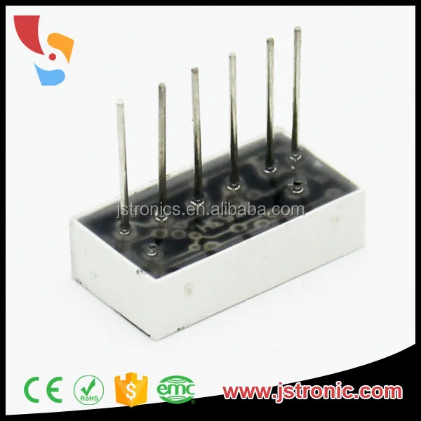 Jstronic Single line 6 pins red/blue/green/yellow 0.25 inch 3 digit small 7 segment led display