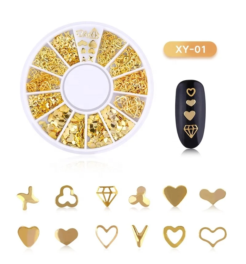 Hot sale Sea Series Hot Selling Christmas Nail Decoration 3D Nail Art Design Decoration 3d Metal Nail Decal for sale