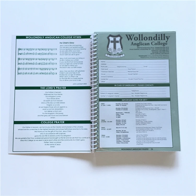 School Exercise Books / custom hardcover diary printing factory