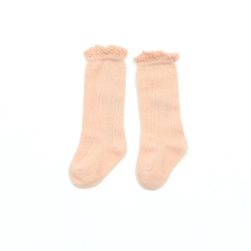 
100% cotton young girls baby knee high cartoon tube long girl socks 