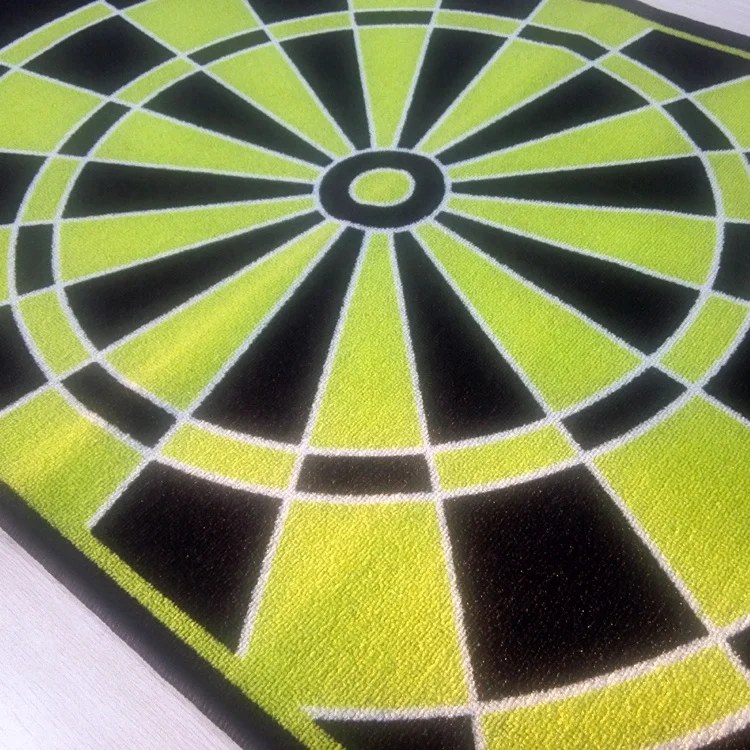 Free shipping for 1pc MOQ waterproof indoor logo customized dart floor mat for club