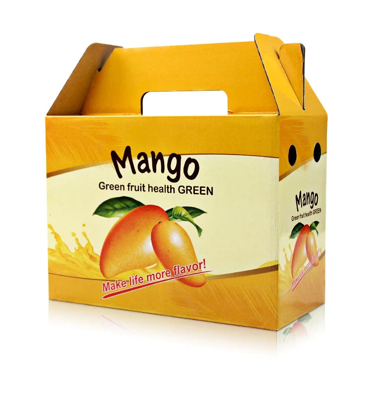 mango box packing customize color printed 5kg 10kg corrugated carton box for fresh mango freeze fruit transport boxes