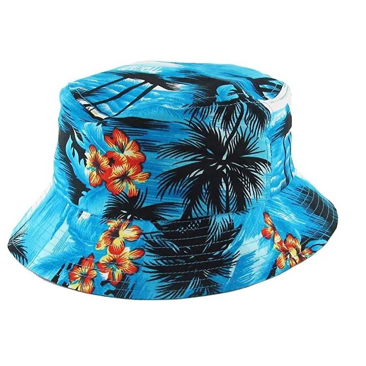 All Over Print Kids Hawaiian Bucket Hat Summer Sun Cap Boonie Hat