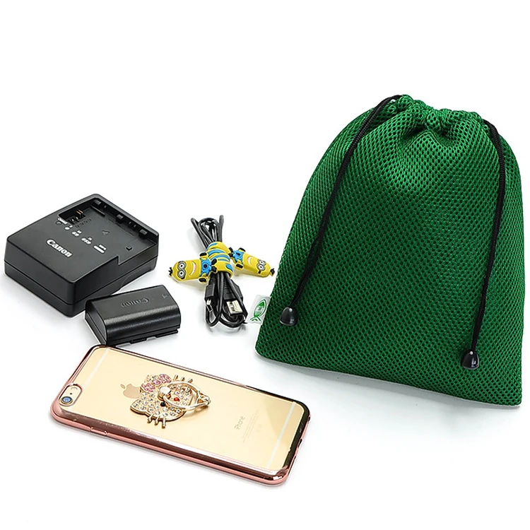 
Custom Mini Mesh Bag Print Eco Friendly Reusable Cheap Double Cords Small Drawstring Carry Gift Jewelry Pouch 