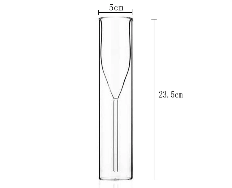 High Quality Lead-Free Double Wall Stemless Clear Luxury double wall champagne glass cup