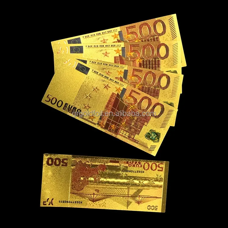 Customized professional good price of gold euro 500 banknotes