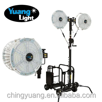 
LED Portable Light Tower 600 W for Night Construction Waterproof 
