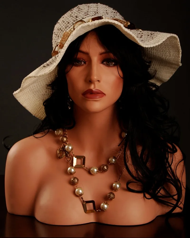 H1050 Women Head Mannequin Fiberglass Cheap Head mannequin for wig display