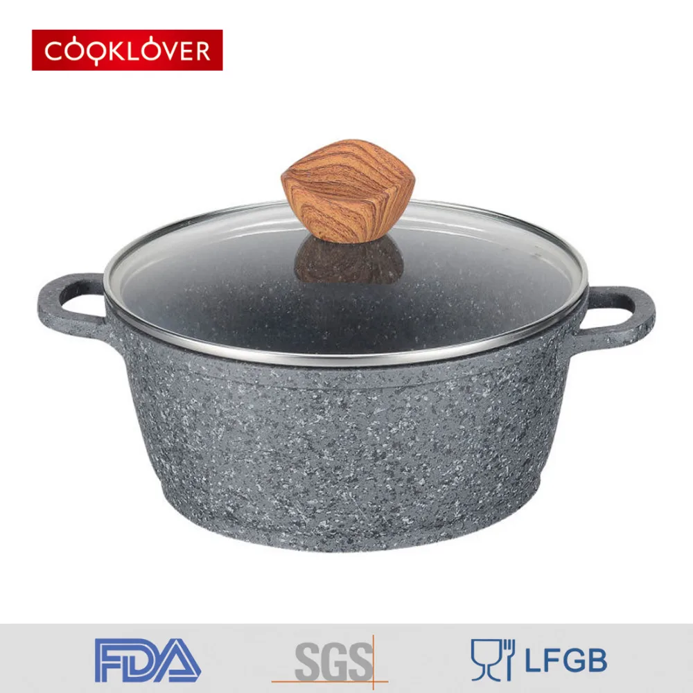 Diecast Aluminum Granite nonstick coating induction bottom soup pot cookware