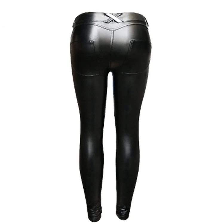 Wholesale PU Pant Wet Look Zip Tight Latest Men Formal Pant Design Leather Pants Women
