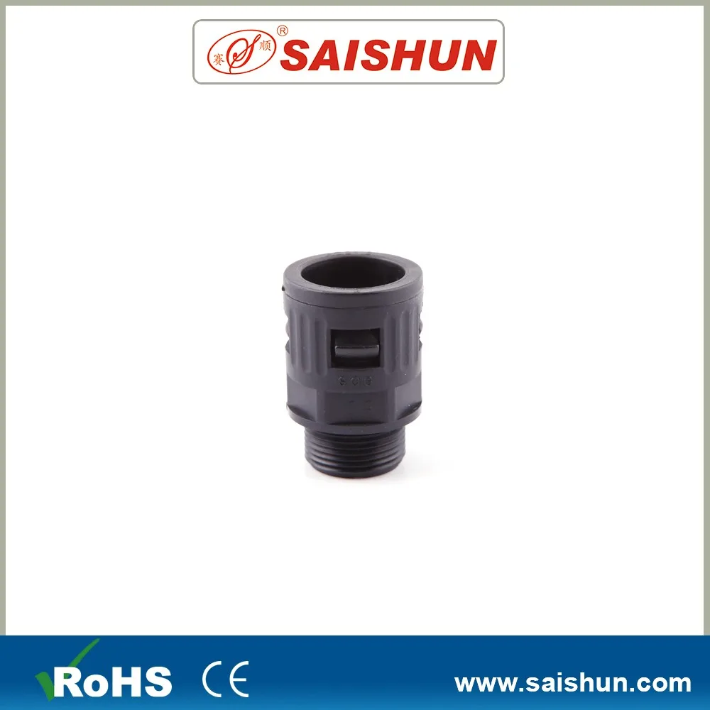 Nylon Plastic Flexible Screwed Conduit Quick Connector Fittings For Pipe