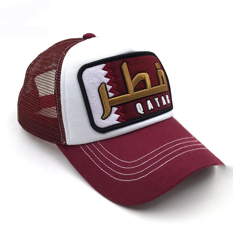 Custom 3D Raised Embroidery Patch 5-panel Polyester Breathable Baseball Trucker Mesh Cap