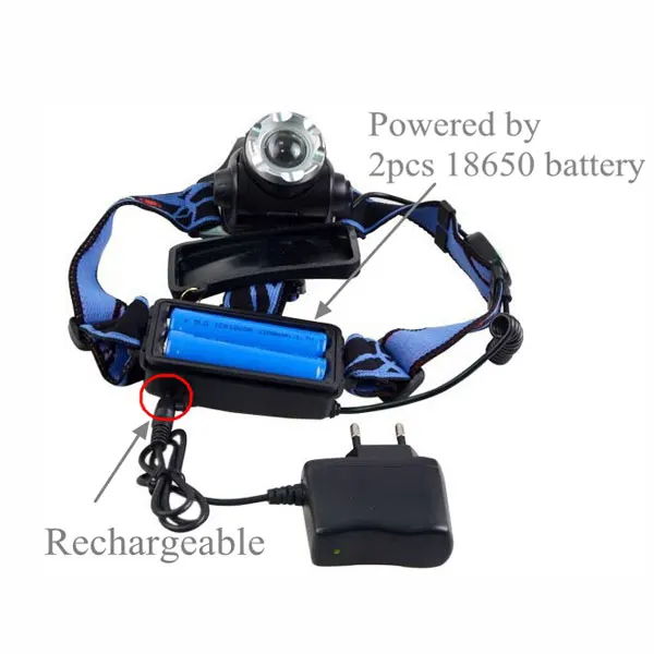 1000 Lumen Long Range Focus T6 LED Light Emergency Head Torch