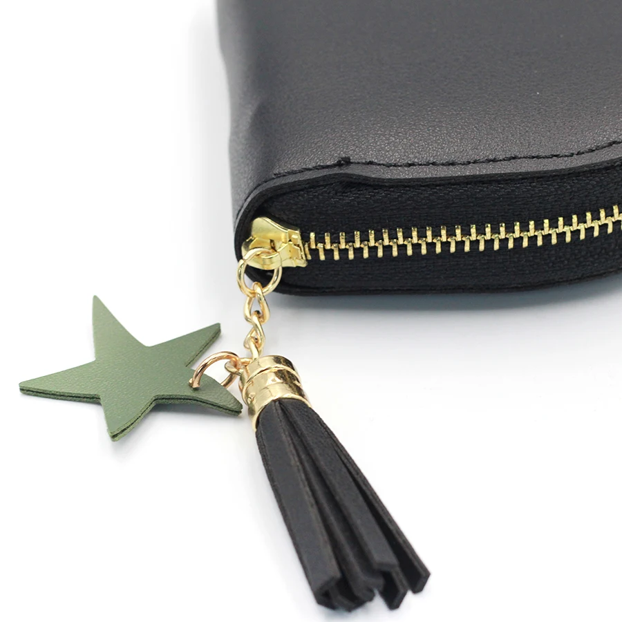 High Quality PU Leather Cute Wallet Korean Style Ladies Small Round Card Holder Wallet for Women