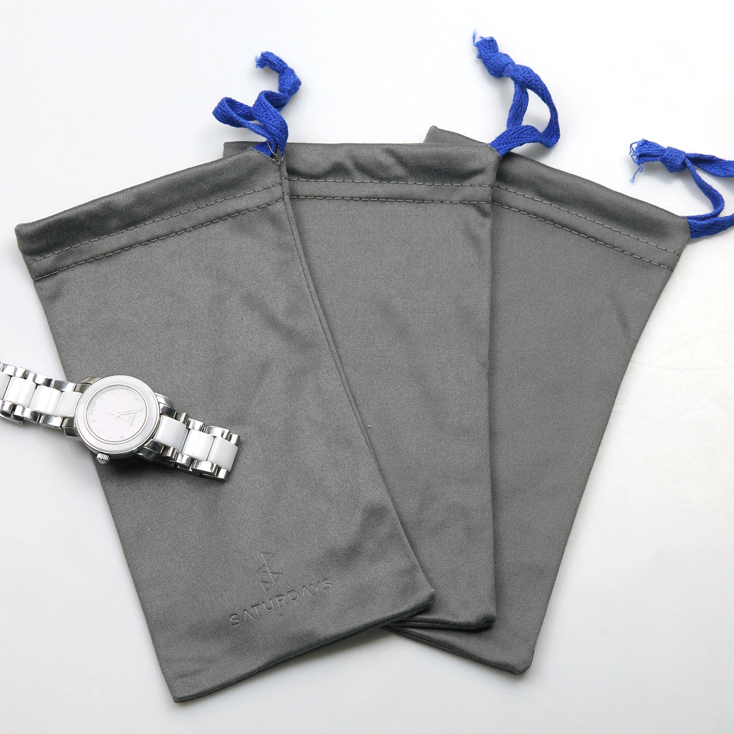 Single drawstring microfiber glasses bag 100% polyester cloth pouch  Custom screen printed sunglasses microfiber bag