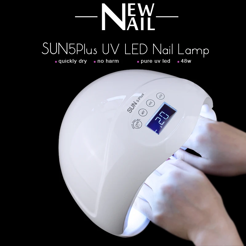 SUN5 plus 48W UV LED Nail Lamp Nail Dryer Gel Polish Curing Light UV lamp