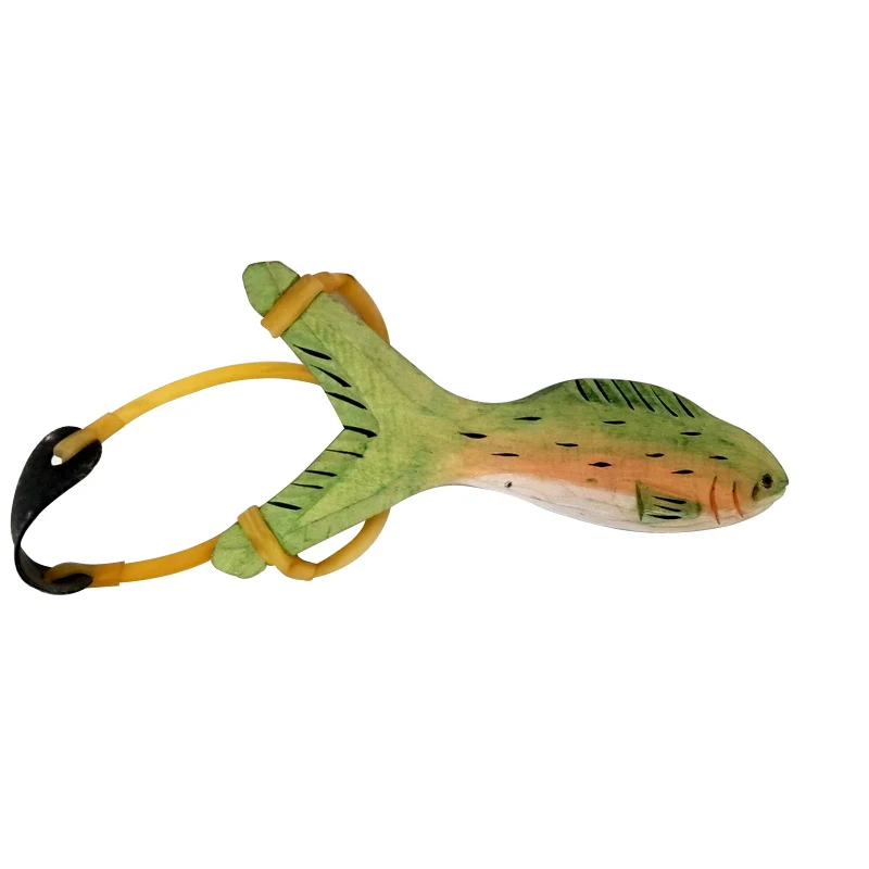 Hot Sale Customized Animal Style Wooden Outdoor Slingshot