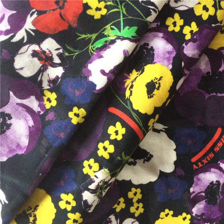 High quality digital print types of linen fabric made in china factory