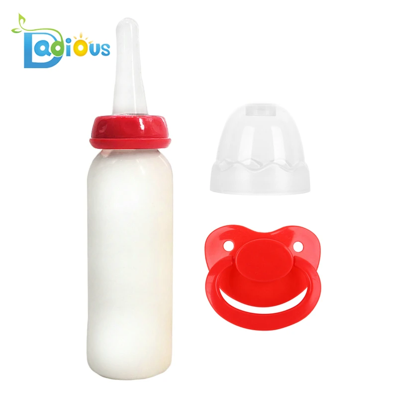 ABDL Soild Colors PP Adult Baby Feeding Bottle With Silicone Adult Nipple