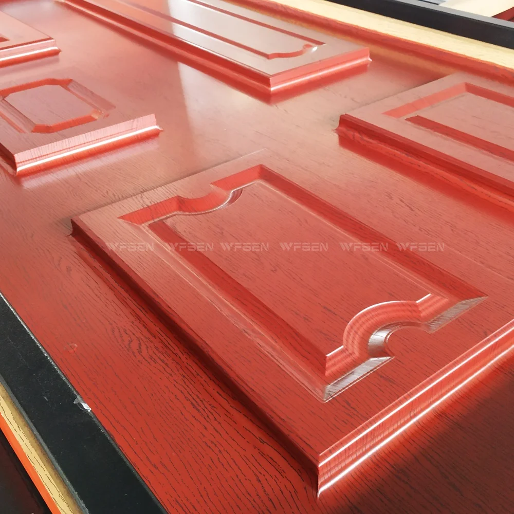 PVC Skin Film Double Table Veneer Door Making Vacuum Laminating Membrane Machine