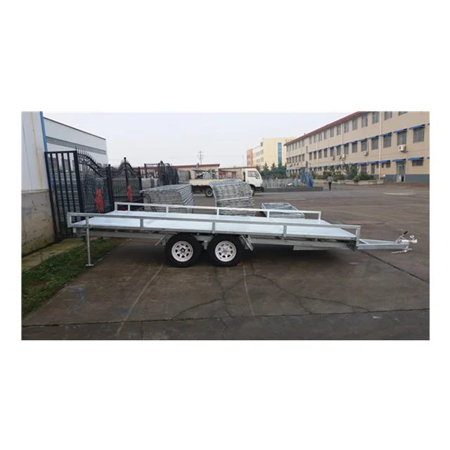 Hot dip galvanized car trailer small car trailer with ramp