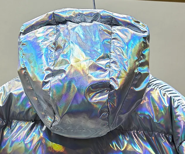 Man Holographic Jacket Rainbow Laser Hologram Fashion Coat jackets men custom