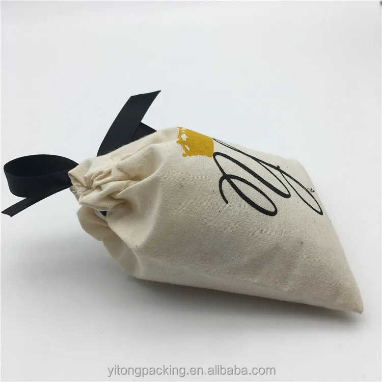 
Custom Organic Cotton Muslin Sachet Bag With Drawstring 