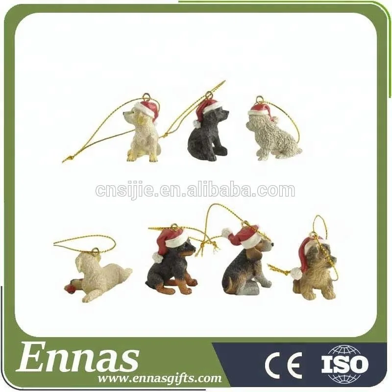 
Many style Resin dog Xmas hanging personalized Christmas hanging ornaments 