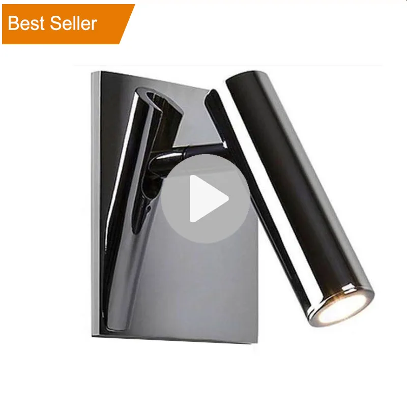 
3W LED Adjustable Hotel Headboard Lights Bed Reading Wall Lamp with switch 