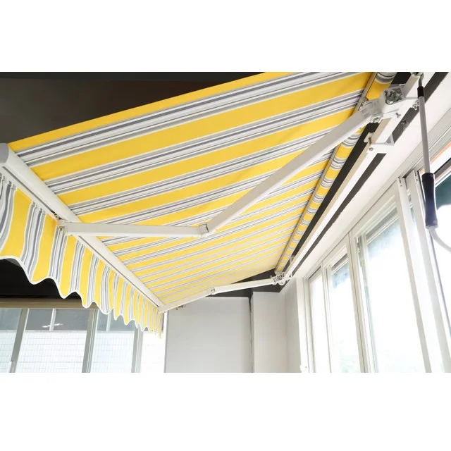 3x2.5m Wall Bracket Reinforce Aluminum Retractable Garden Awning