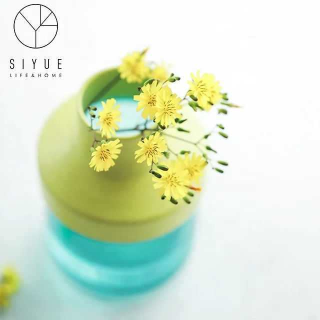 Transparent Light Glass Flower Vase for Home Decoration 1120