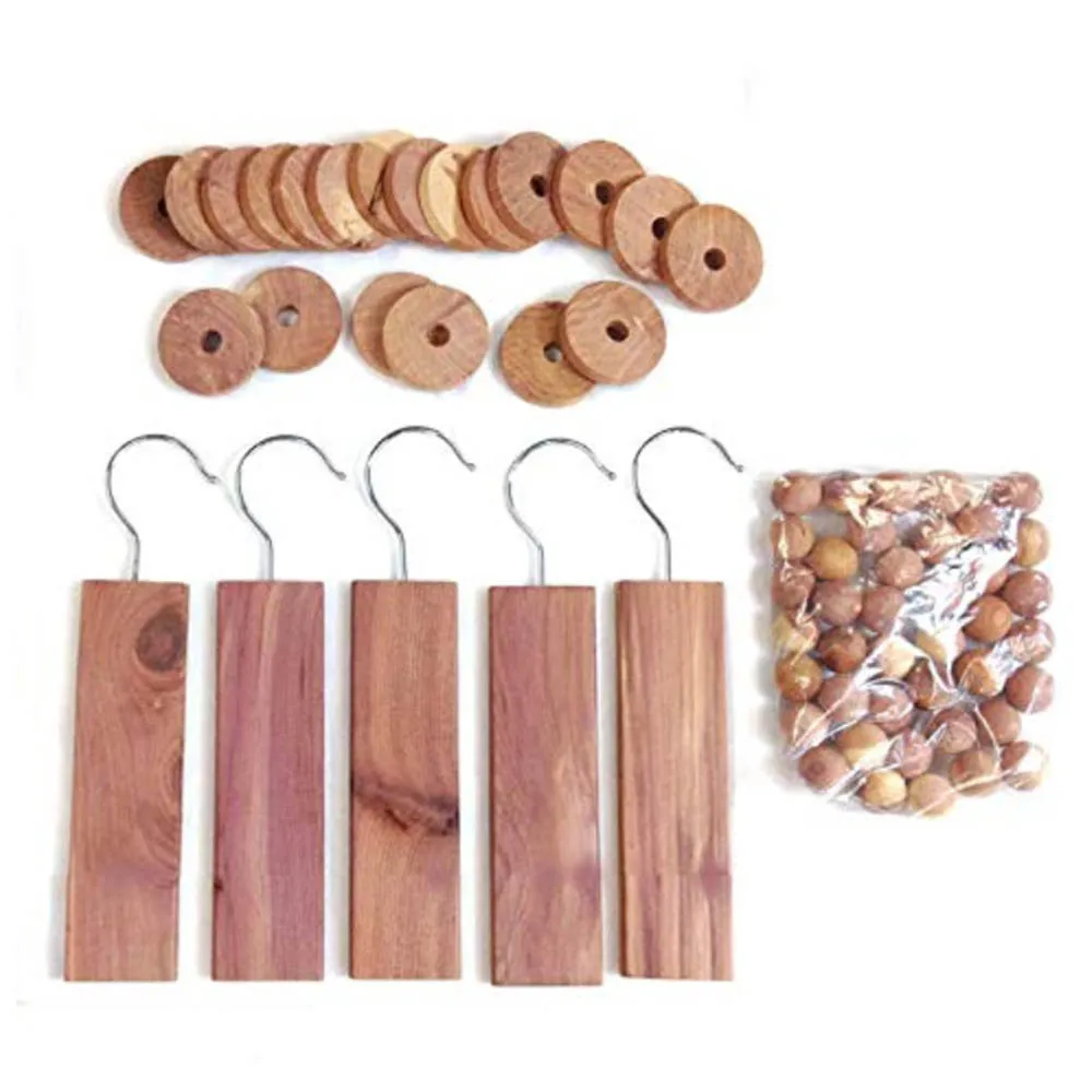 Scented Closet Wooden Cedar Hanger,  Cedar Wood Hanger Sachets Hang-up Blocks