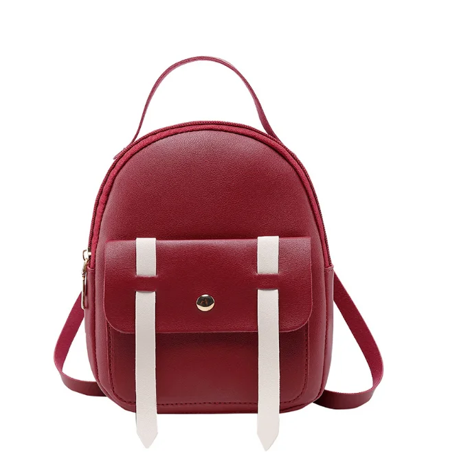 2023 Popular Women Small School Bags PU Leather Shoulder Bags Waterproof Handbag Leisure Bag