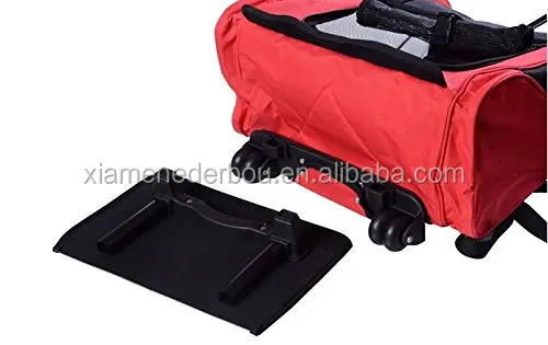 Pettom Roll Around 4-in-1 Pet Carrier Travel Backpack for Dogs and Cats Travel Tote Airline Approved