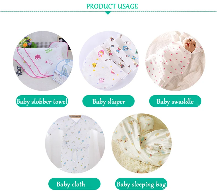 Printed cotton fabric baby underwear cloth gauze bib